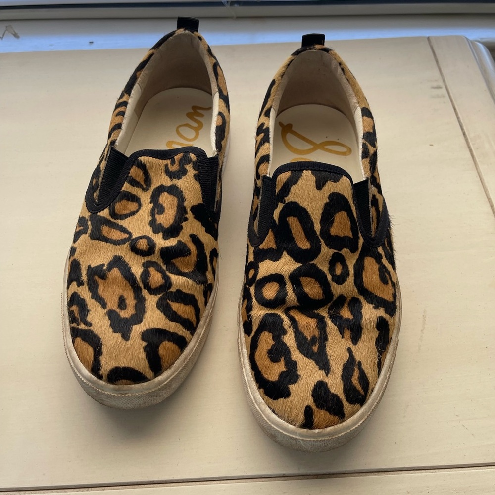 Sam Edelman Calf Hair Leopard Edna Slip On Size 6